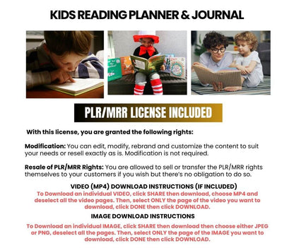 Kids Reading Planner, Journal & eBook | with Resell Rights