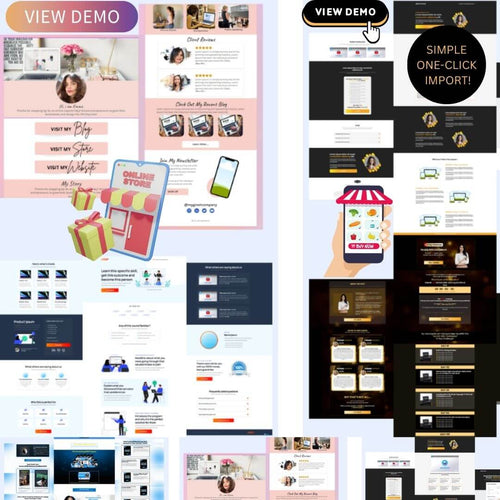 8 Systemeio Readymade Websites/Funnels