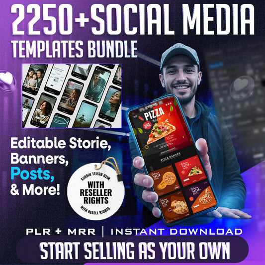 2250+ Editable Social Media Templates | Boost Engagement & Grow Your Brand for the Next 5+ Years