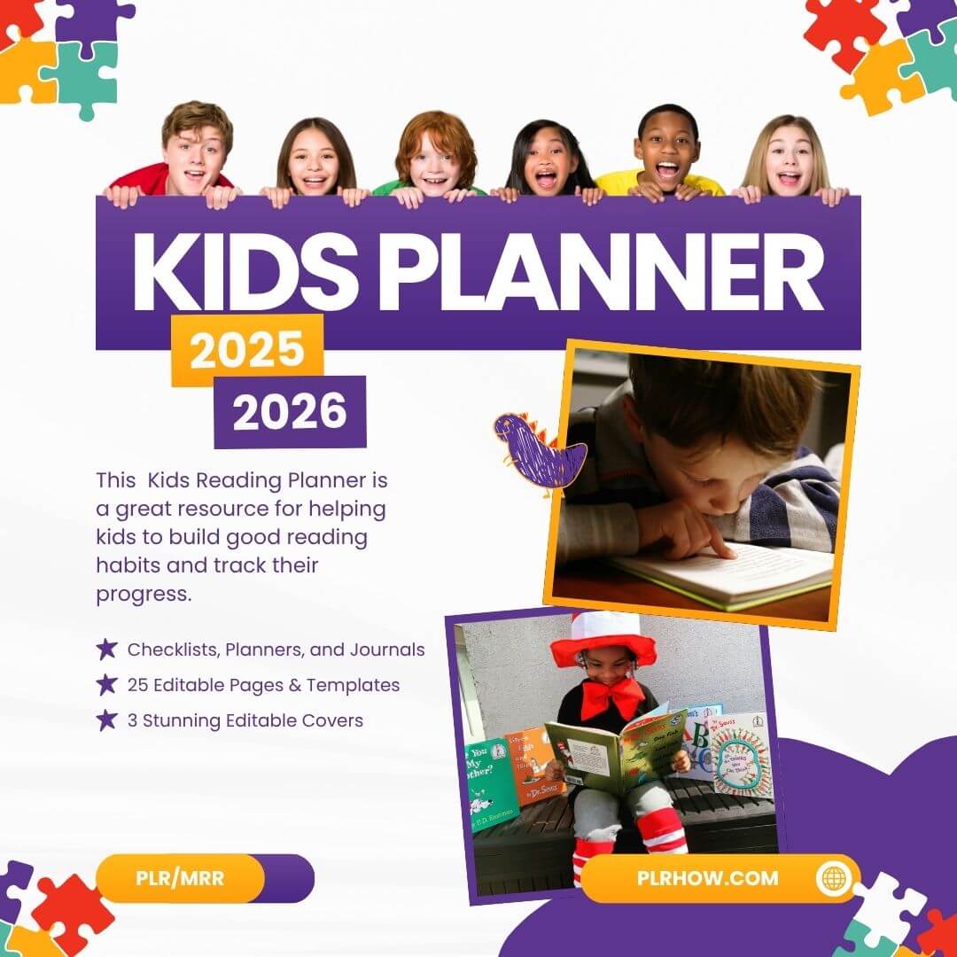 Kids Reading Planner, Journal & eBook | with Resell Rights