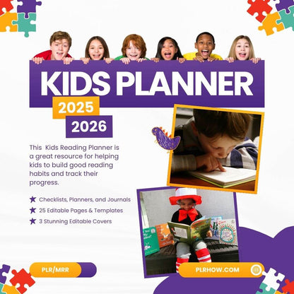 Kids Reading Planner, Journal & eBook | with Resell Rights