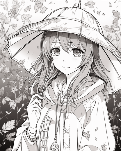 85 Fashion Girl Anime Coloring Book with Resell Rights (Printable)