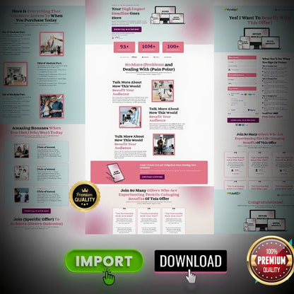 8 Systemeio Readymade Websites/Funnels