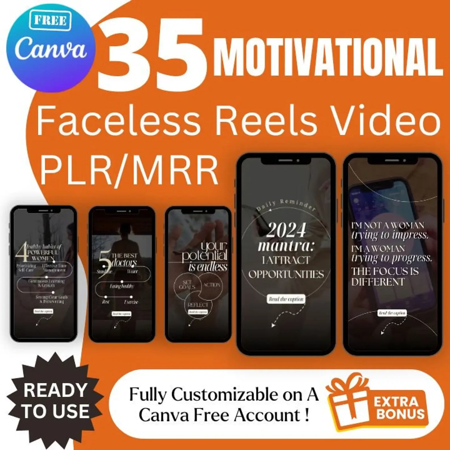 340 Faceless Reels video with Resell Rights.