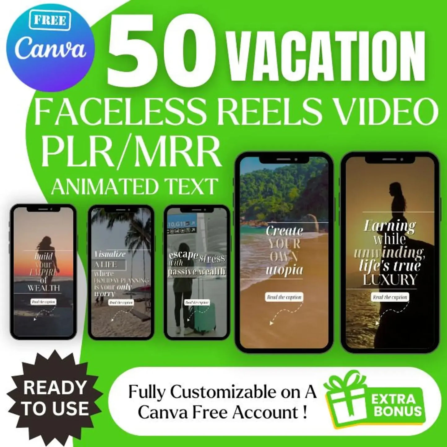 340 Faceless Reels video with Resell Rights.