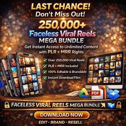 250,000+ Video Reels Mega Bundle | Perfect for TikTok, Instagram & YouTube Shorts