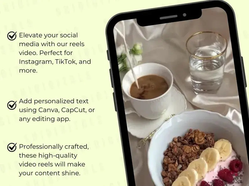 950 Food Reels for Social Media | with Resell Rights | Instagram| TikTok| Facebook