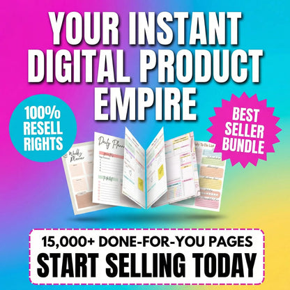 15,000+ Pages PLR Planners, Journals, & Templates | 2026 Bundle | with Resell Rights